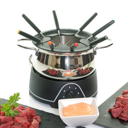 Fondue bourguignonne viande de boeuf et sauces